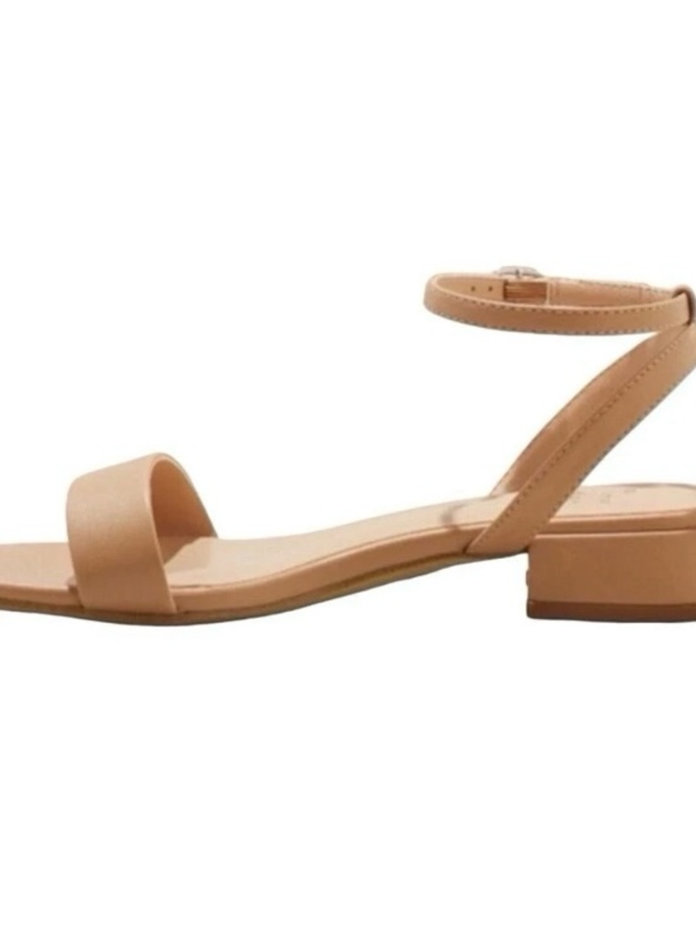 A New Day NWT Women's Tan Faux Leather Delores Ankle Strap Sandals - Size 8 - Picture 3 of 6